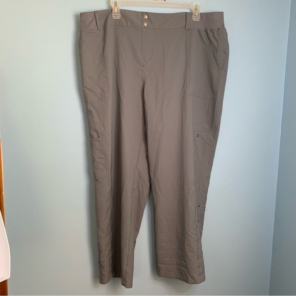 St. Johns Bay gray stop rip utility pants with multiple pockets plus size 24 - Picture 7 of 12